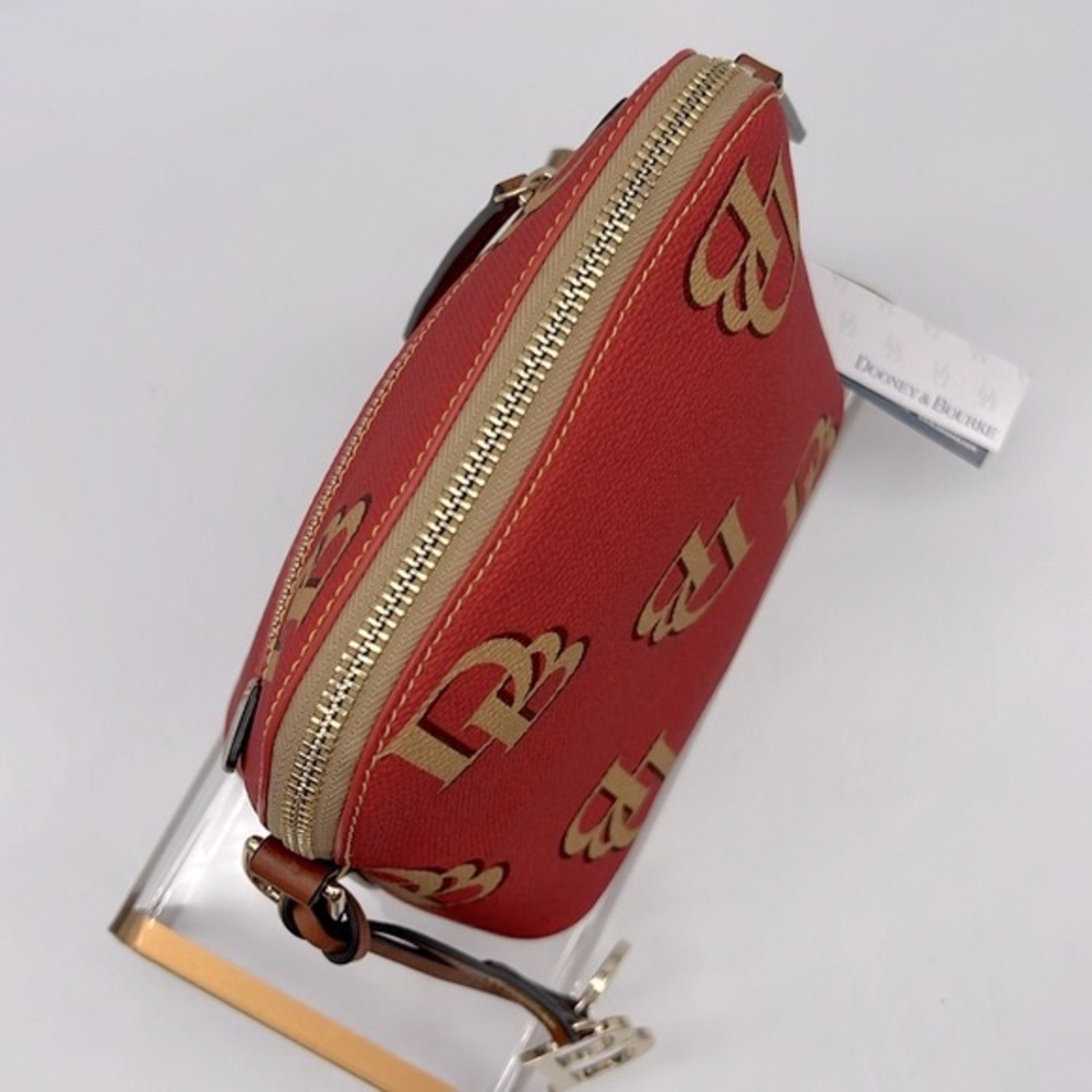 Dooney & Bourke Monogram Domed Crossbody Red - Picture 7 of 15